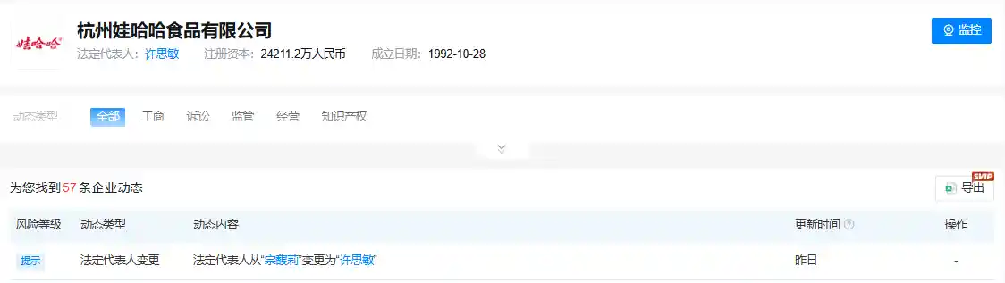 宗馥莉卸任娃哈哈食品法定代表人，背后有何深意？