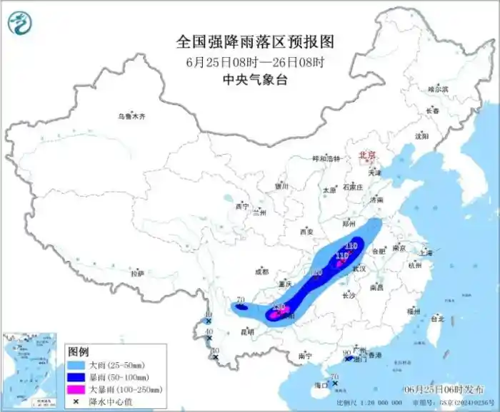 西南至黄淮强降水持续，京津冀鲁高温预警不减
