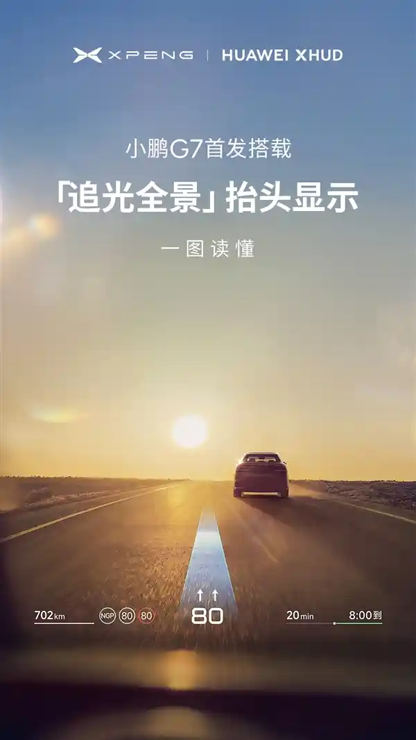 小鹏华为强强联手！破解三大痛点，追光全景HUD黑科技一图全看懂