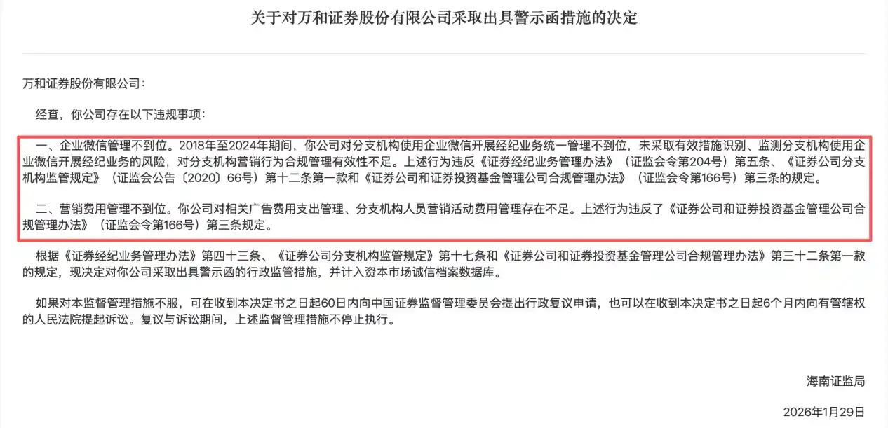 2026开年监管风暴来袭！14家券商1月领22张罚单，企微违规首现监管红牌