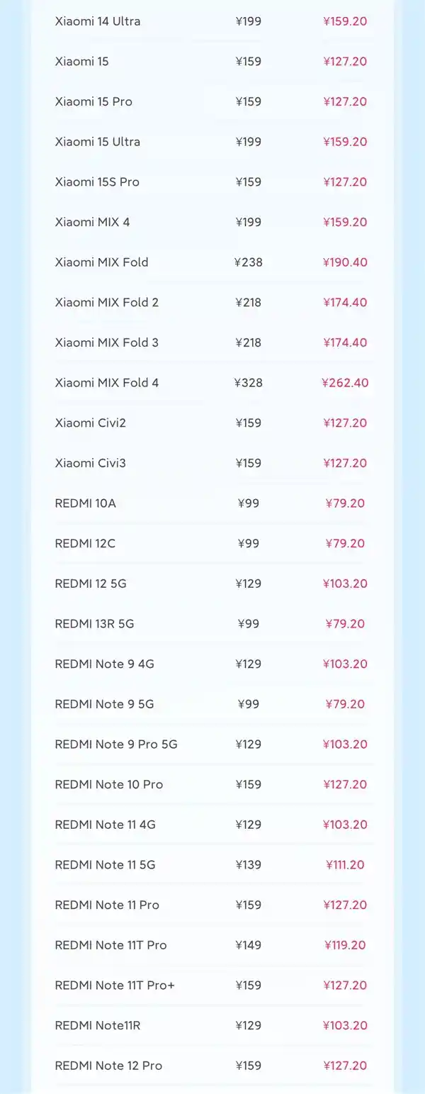 小米老旗舰重生计划：2月电池换新7折起，覆盖70款机型 including 小米10